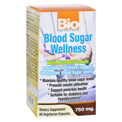 Blood Sugar Wellness Supplement, 60 Vegetarian Capsules by Bio Nutrition