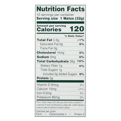 Manischewitz Premium Egg Matzo (Pack of 12)