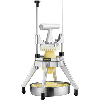 Commercial Vegetable Fruit Chopper, Stainless Steel French Fry Cutter With 4 Blades