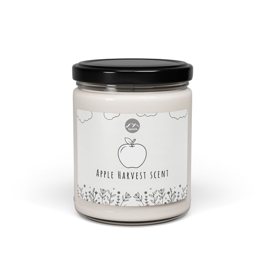Apple Harvest Scented Soy Candle, Cozy Home Decor, Fall Gift, Relaxation Essential, Birthday Present, Aromatherapy Candle -- 9oz