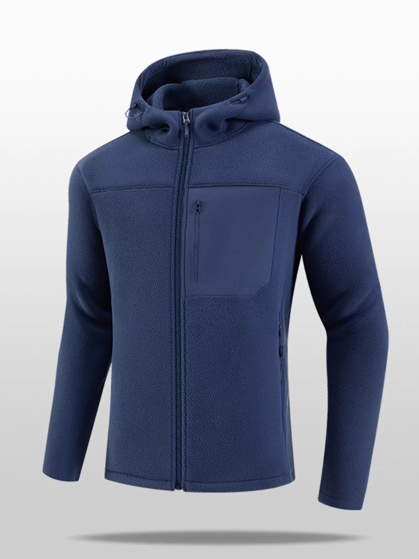 Men's Plus Size Hooded Fleece Full-Zip Jacket