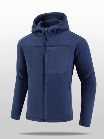 Men's Plus Size Hooded Fleece Full-Zip Jacket
