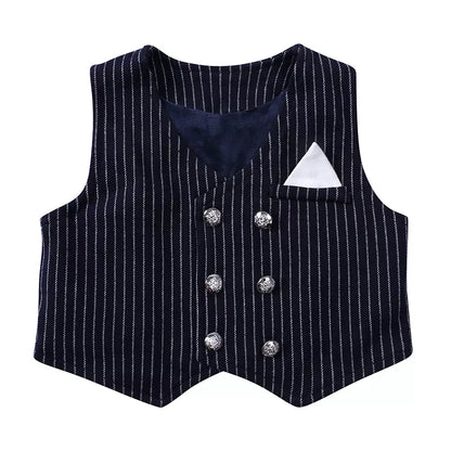Children's Striped Vest and Pants Suit Set