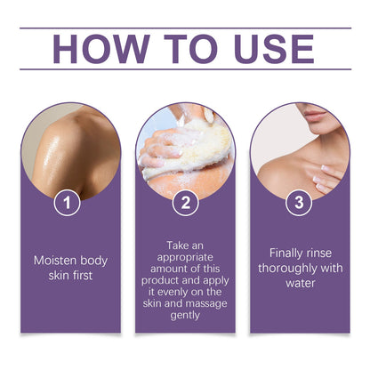 Jaysuing Lavender Magnesium Body Wash Gently Cleanses Exfoliating Moisturizing Moisturizing Long-Lasting Fragrance
