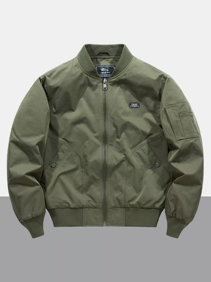 Men's Plus Size Zip Up Long Sleeve Jacket