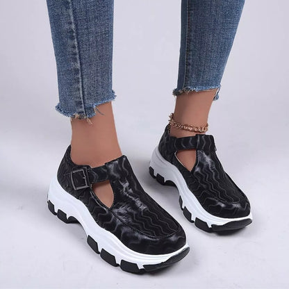 Round Toe Platform Sneakers