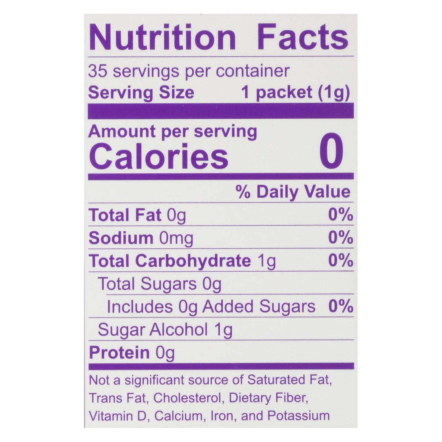 Wholesome Sweeteners 35 Count Organic Stevia, 1.23 Oz (Pack of 6)