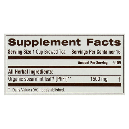 Traditional Medicinals Organic Spearmint Tea: Refreshing & Calming (6 Pack)