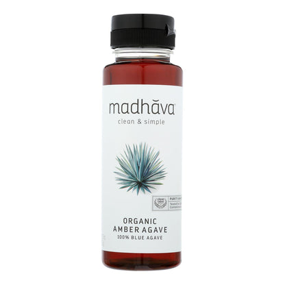 Madhava Organic Amber Agave Honey Nectar, 11.75 Fl Oz, Pack of 6