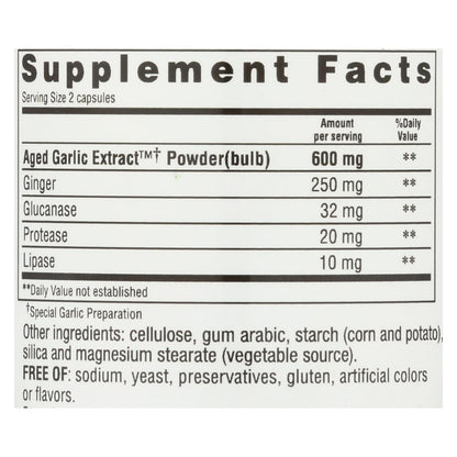 Kyolic Aged Garlic Extract - Candida Cleanse and Digestion Support - 100 Vegetarian Capsules