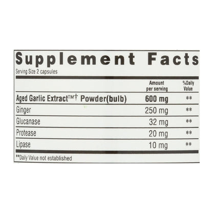 Kyolic Aged Garlic Extract - Candida Cleanse and Digestion Support - 100 Vegetarian Capsules