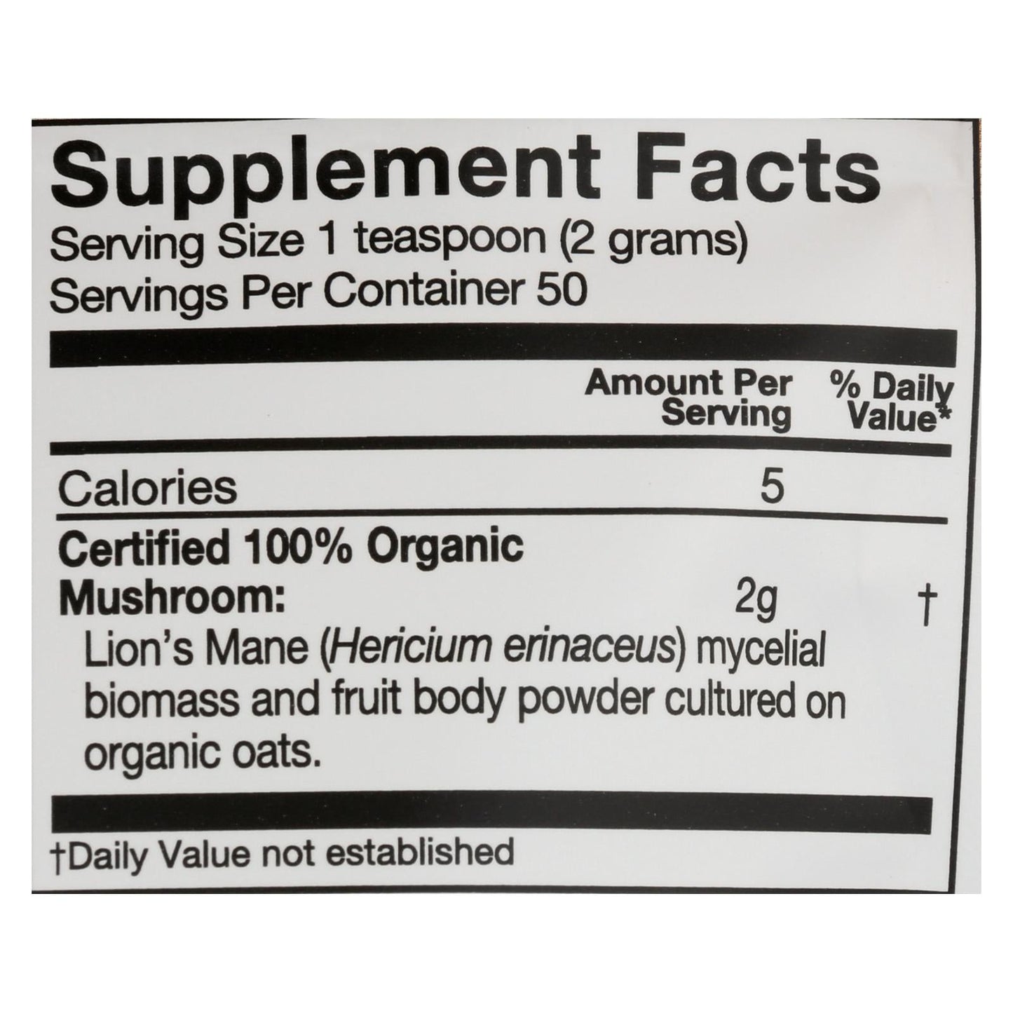 Om Mushroom Superfood Lion's Mane Organic Mushroom Powder 3.5 Oz