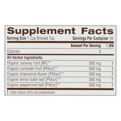 Traditional Medicinals Organic Gas Relief Tea (6 x 16 Bags)