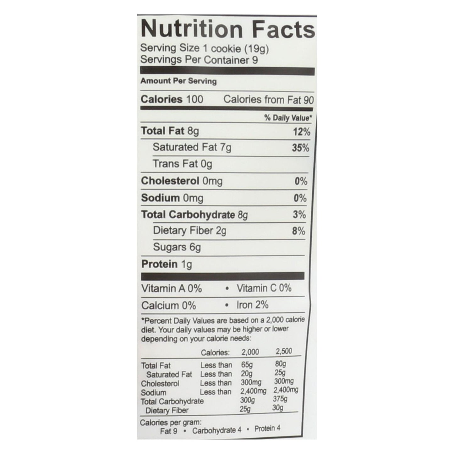 Emmy's Organics Chocolate Chip Cookies, Pack of 8, 6 Oz. Each