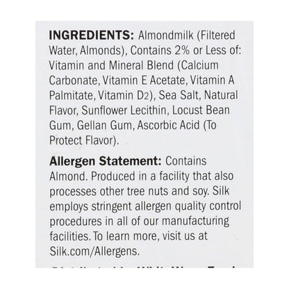 Silk Almond Milk Unsweetened Vanilla 6-Pack 32 Fl Oz.