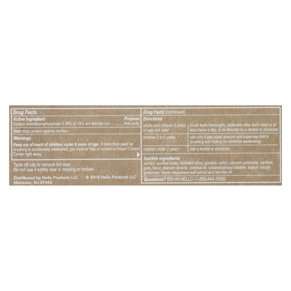 Hello Products LLC Natural Whitening Fluoride Toothpaste (Pack of 6 - 4.7 oz.)