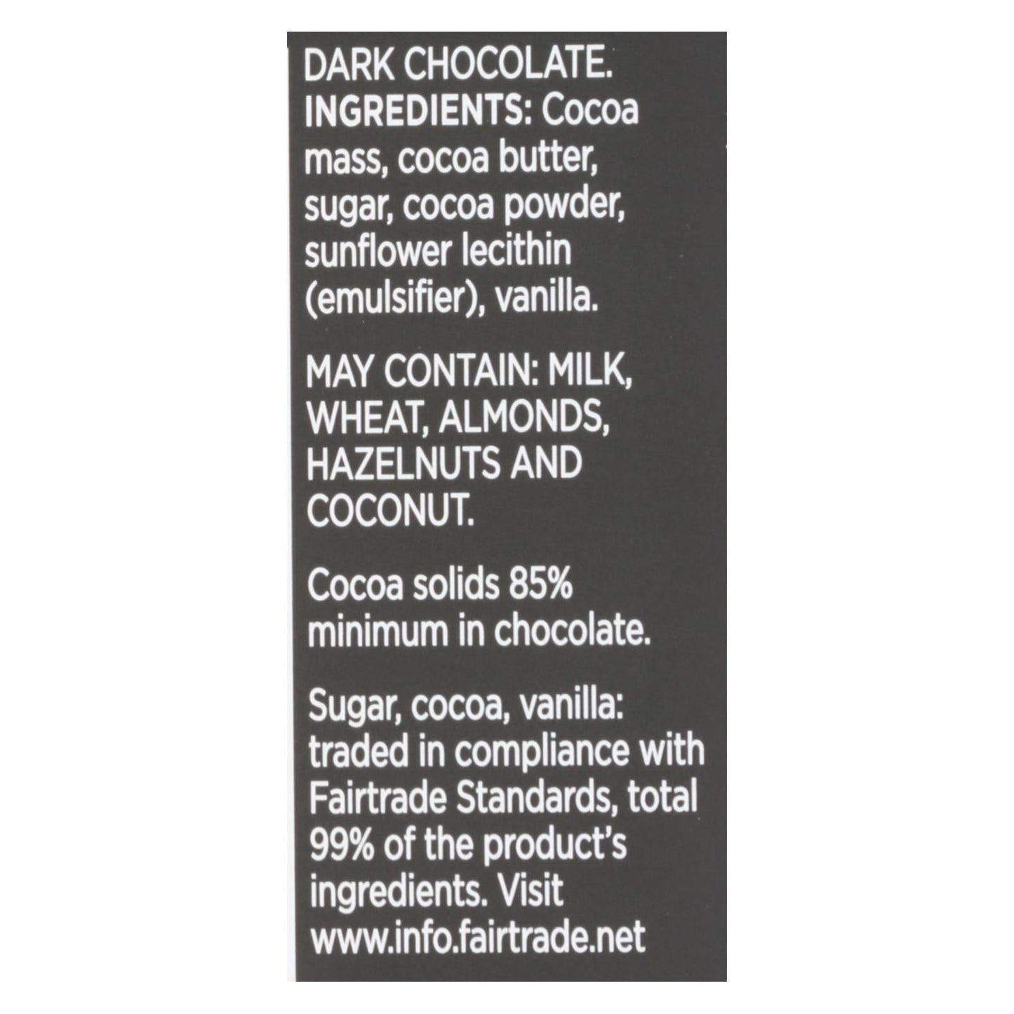 Divine Dark Chocolate 85% (Pack of 12 - 3 Oz.)