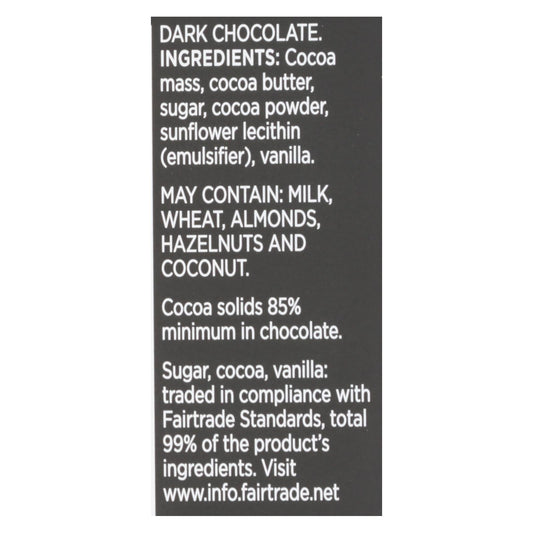 Divine Dark Chocolate 85% (Pack of 12 - 3 Oz.)