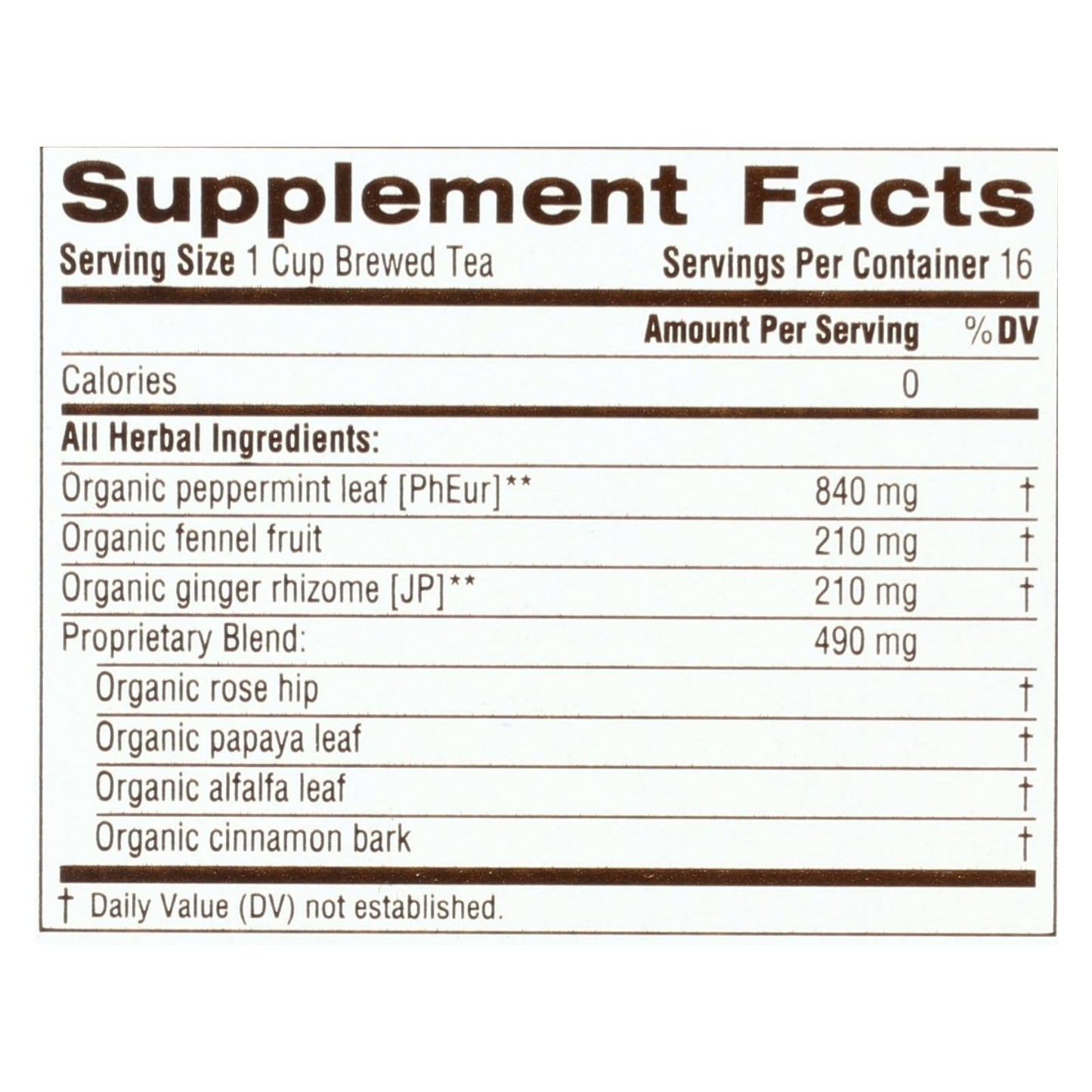 Traditional Medicinals Belly Comfort Peppermint Tea - Caffeine Free - 16 Count