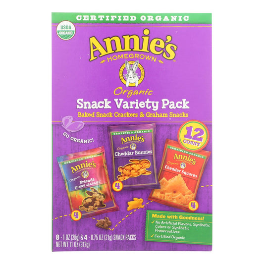 Annie's Homegrown Organic Variety Snack Pack, Pack of 6 - 12-Count