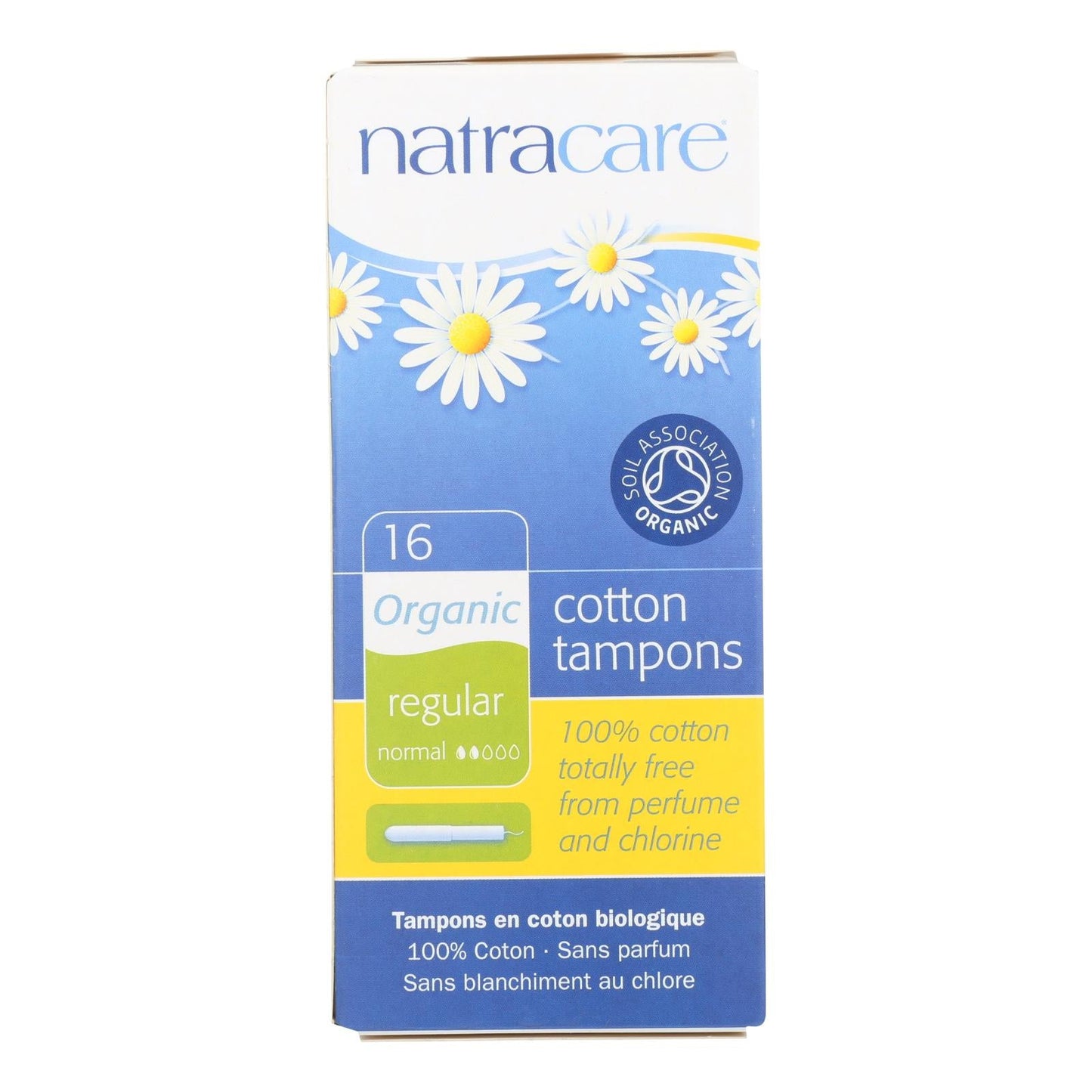Natracare Organic Cotton Tampons (Pack of 16) Regular with Applicator for Women's Comfort and Protection