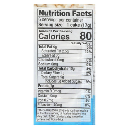 Element Organic Dipped Rice Cakes: Delightful Dark Chocolate - 6 Pack, 3.5 Oz. Each