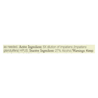 Bach Flower Remedies Impatiens Essence - 0.7 Fl Oz