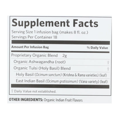 Organic India Ashwagandha Capsules, 18 Ct., Pack of 6