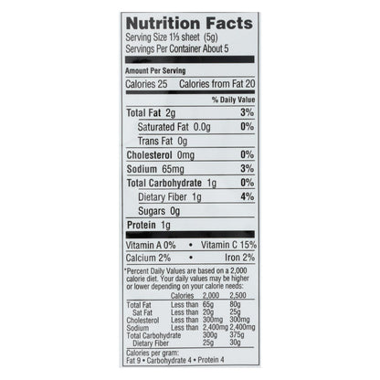 Gimme Organic Wrap N' Roll Sea Salt - 10 Pack of .92 oz. Sea Salt Wraps