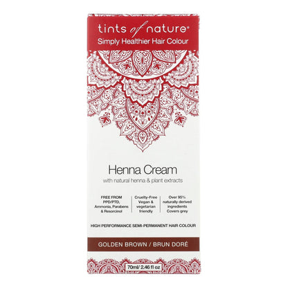 Tints Of Naturá Henna Cream Golden Brown, 2.46 Fl Oz
