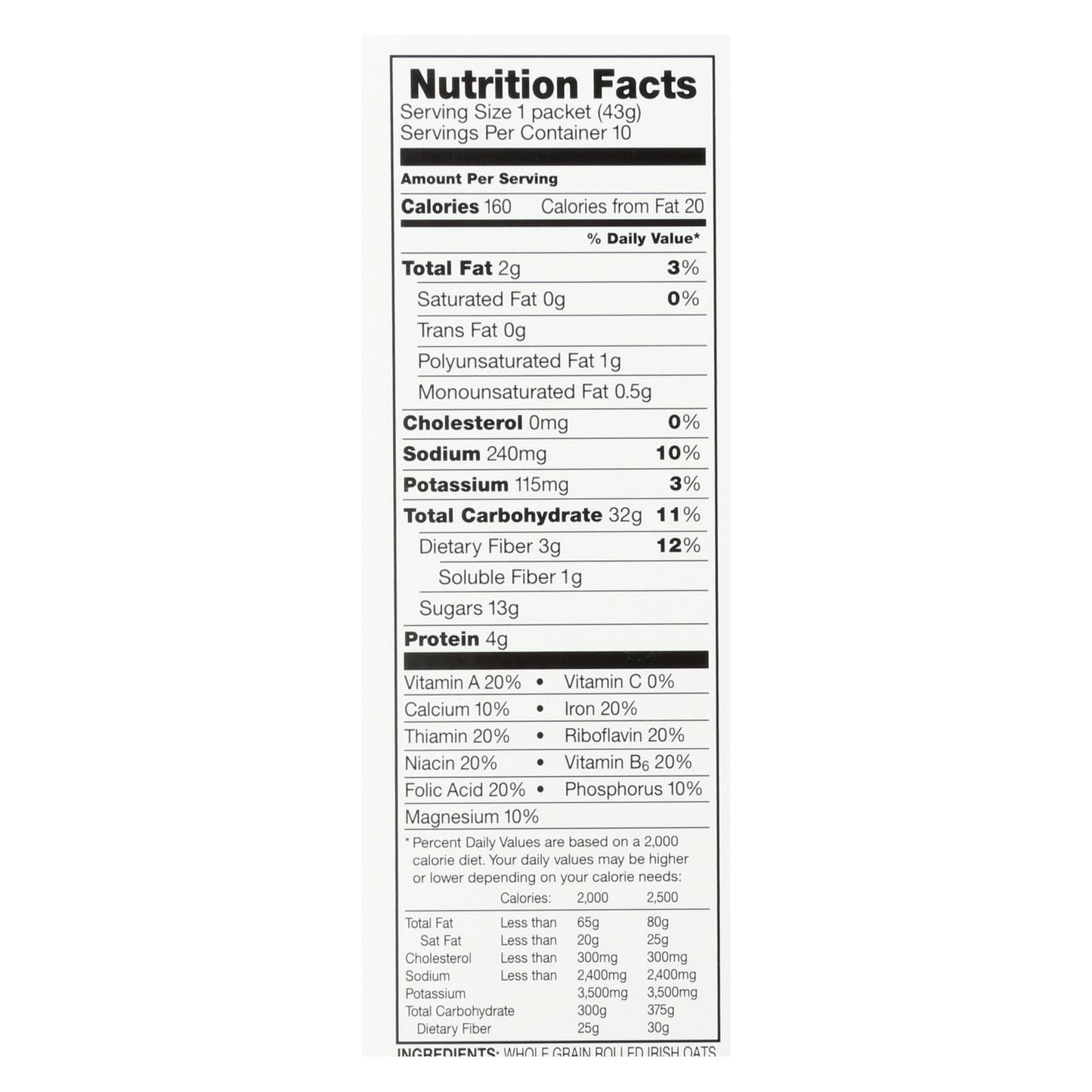 McCann's Irish Oatmeal: Maple Brown Sugar, 12 x 15.1 oz. Packs