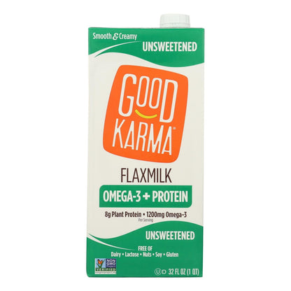 Good Karma Flax Milk Protein, Vanilla Unsweetened, 32 fl. oz., 6 pk.
