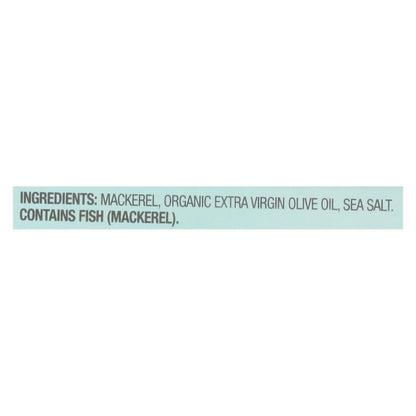 Wild Planet Wild Mackerel Fillets in Extra Virgin Olive Oil, 4.375 oz