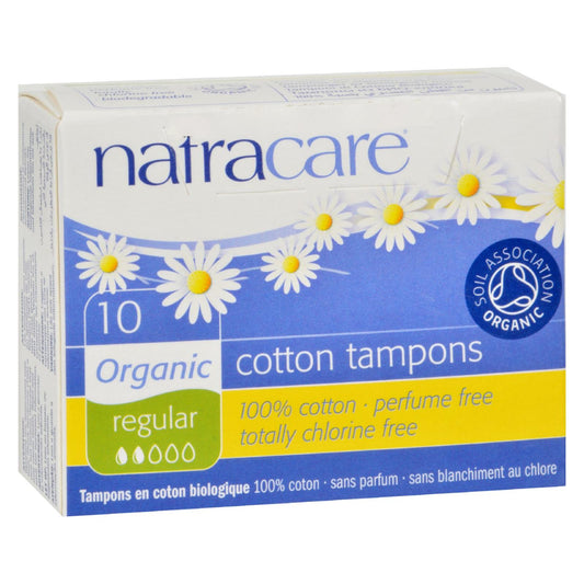 Natracare Organic Cotton Tampons - Regular (Pack of 10)