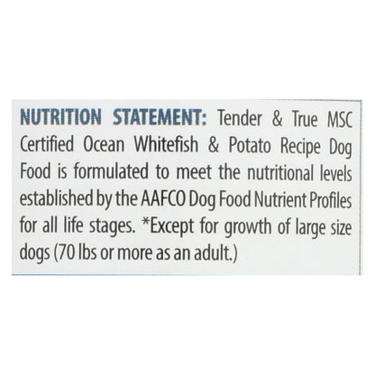 Tender & True Dog Food: Ocean Whitefish & Potato, 13.2 Oz (Pack of 12)