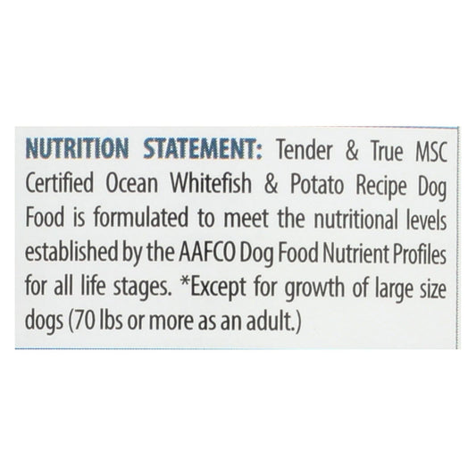 Tender & True Dog Food: Ocean Whitefish & Potato, 13.2 Oz (Pack of 12)