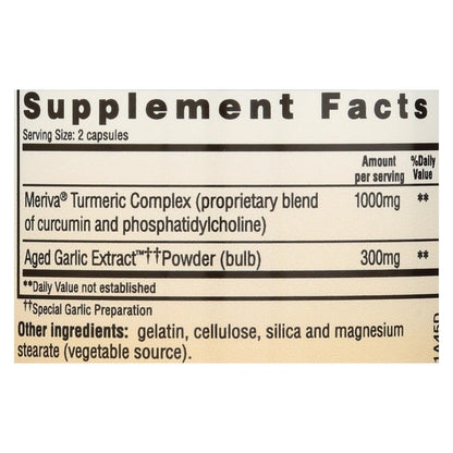 Kyolic Aged Garlic Extract with Curcumin, Healthy Inflammation Response, 50 Capsules