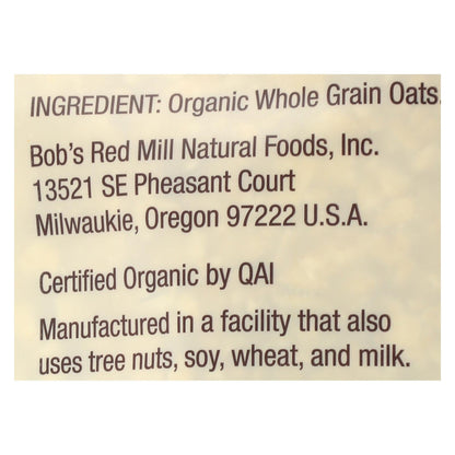 Bob's Red Mill Organic Quick-Cooking Rolled Whole Grain Oats, 32 Oz, 4-Pack