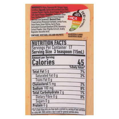 Nando's Perinaise Squeeze Hot Sauce, 8.6 Fl Oz Pack of 6