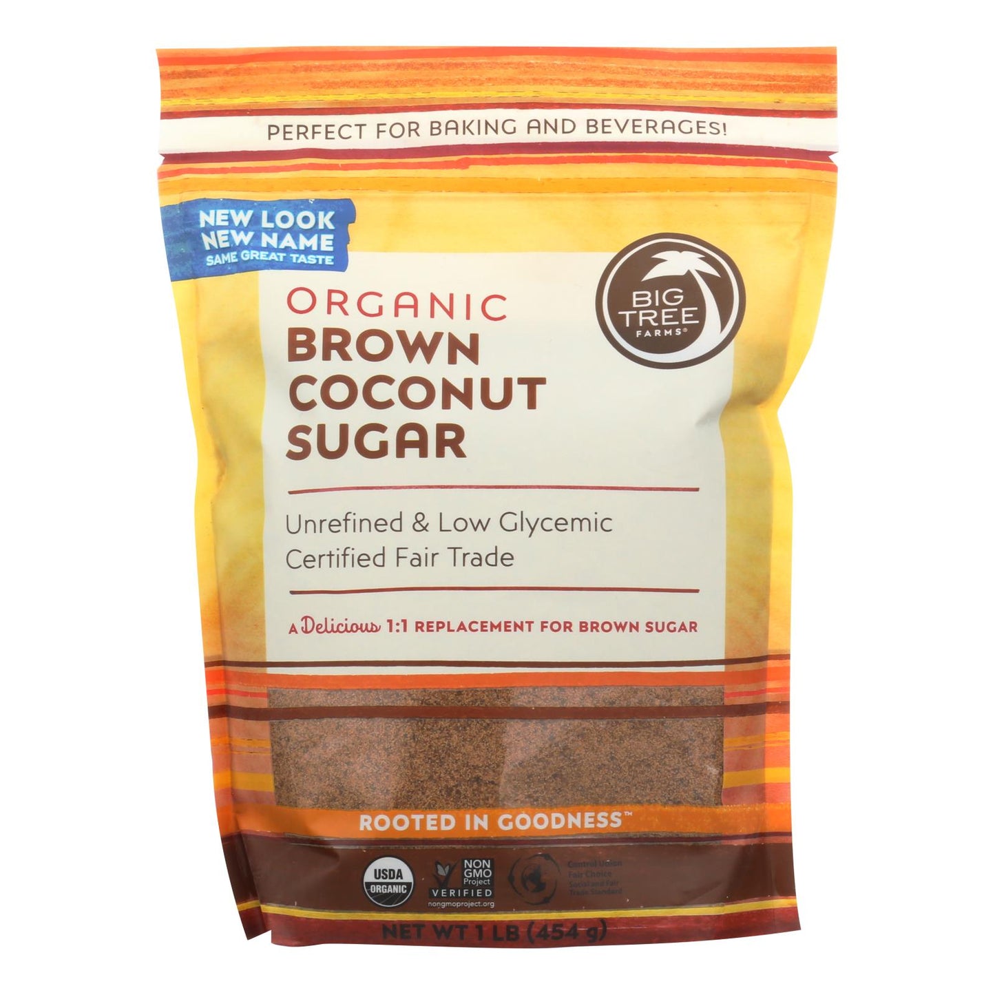 Big Tree Farms Organic Brown Coconut Palm Sugar, 6 Pack, 16 Oz. Each