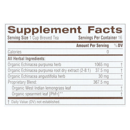 Traditional Medicinals Organic Echinacea Plus Herbal Tea (Pack of 6 - 16 Tea Bags)