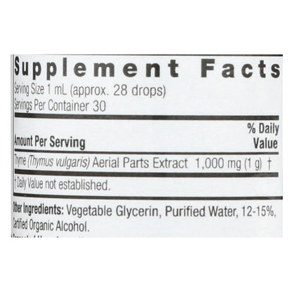 Nature's Answer Thyme Extract Herbal Supplement (1 Oz.)