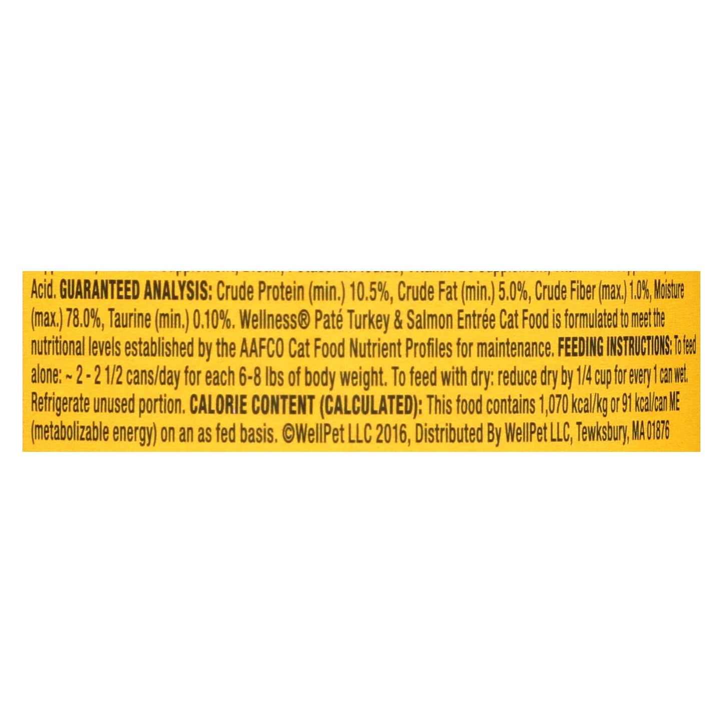 Wellness Pet Products Cat Food - Turkey And Salmon Recipe (Pack of 24) - 3 Oz.