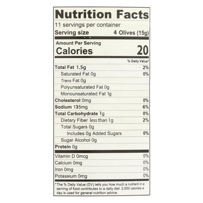 Santa Barbara California Pitted Green Olives (Pack of 12) - 5.75 Oz. each