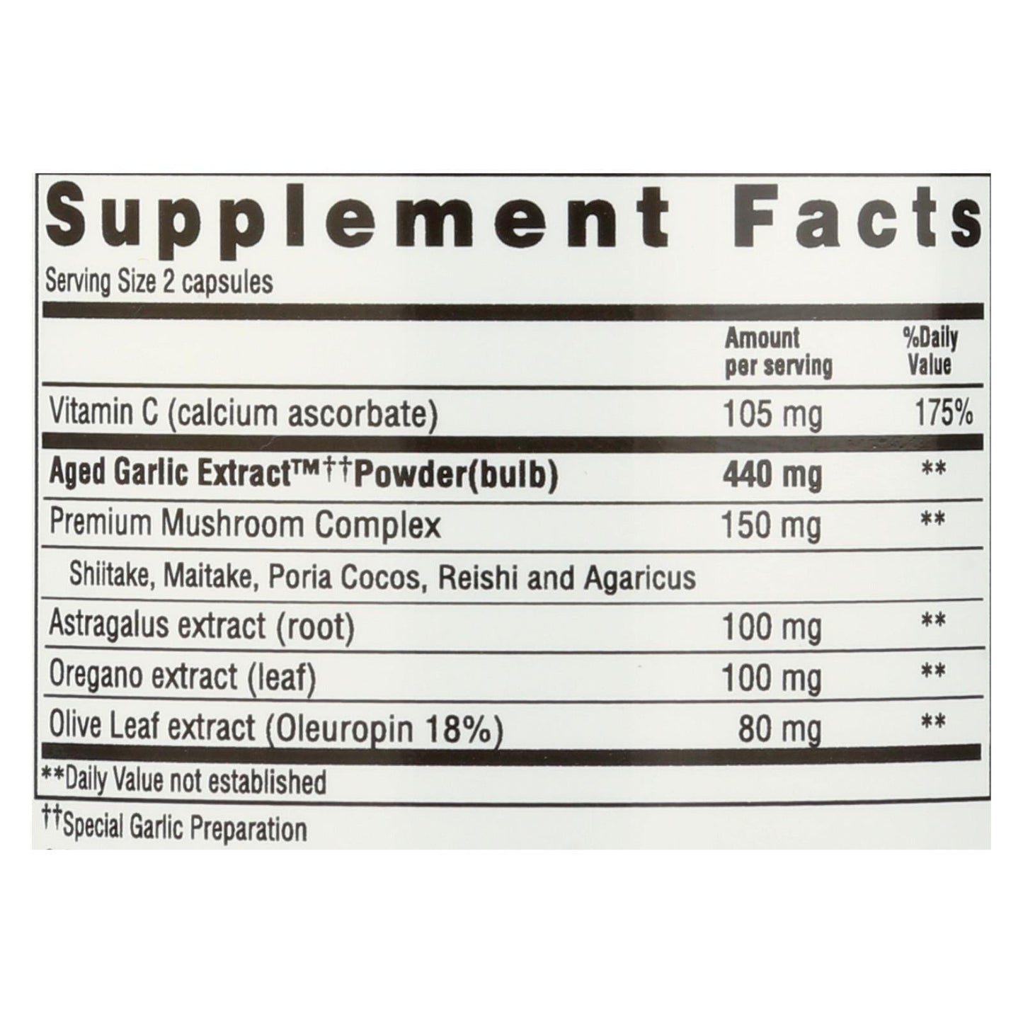 Kyolic Aged Garlic Extract Immune Booster - 100 Capsules