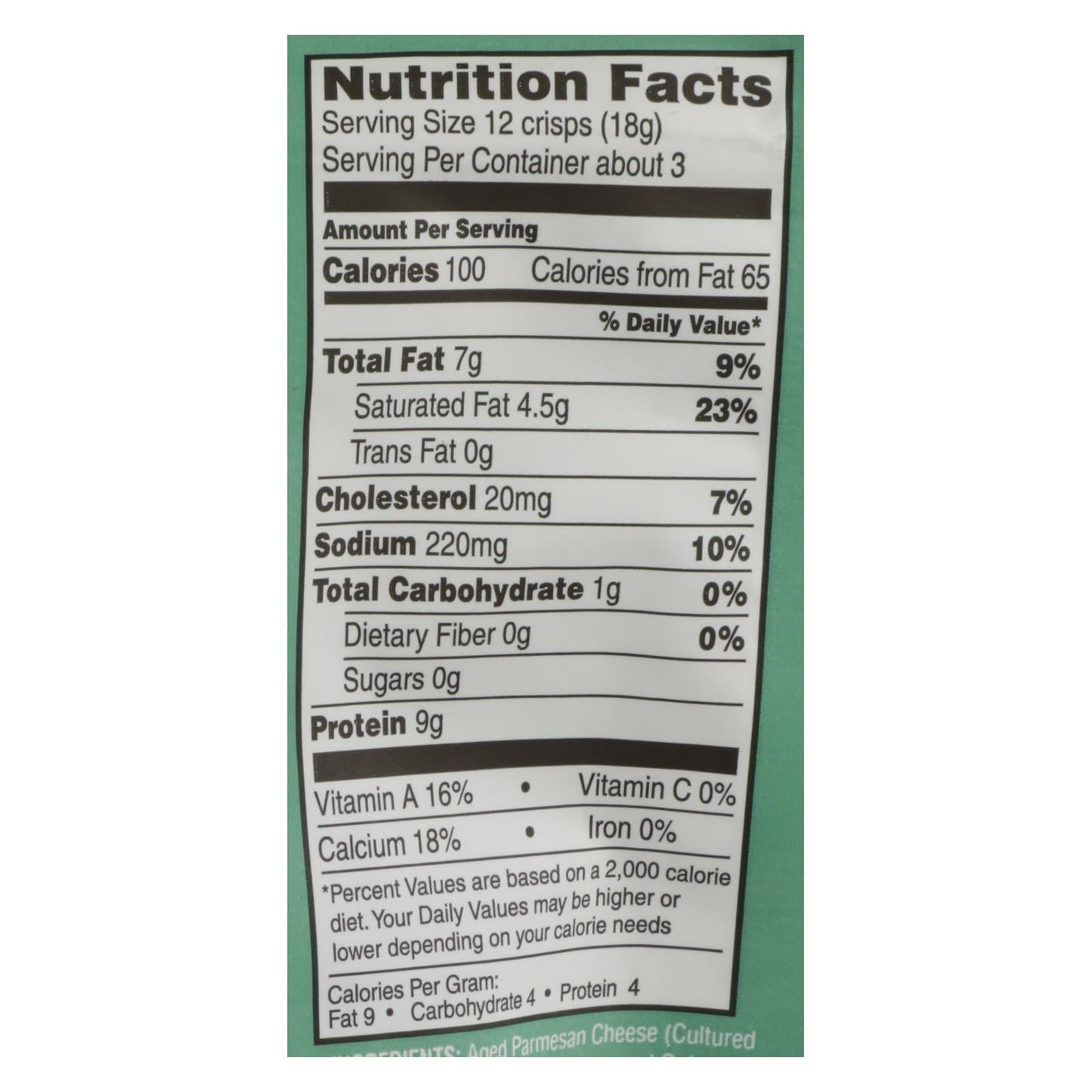 Parm Crisps - Creamy Onion Flavored Cheese Crisps (Pack of 12) - 1.75 Oz