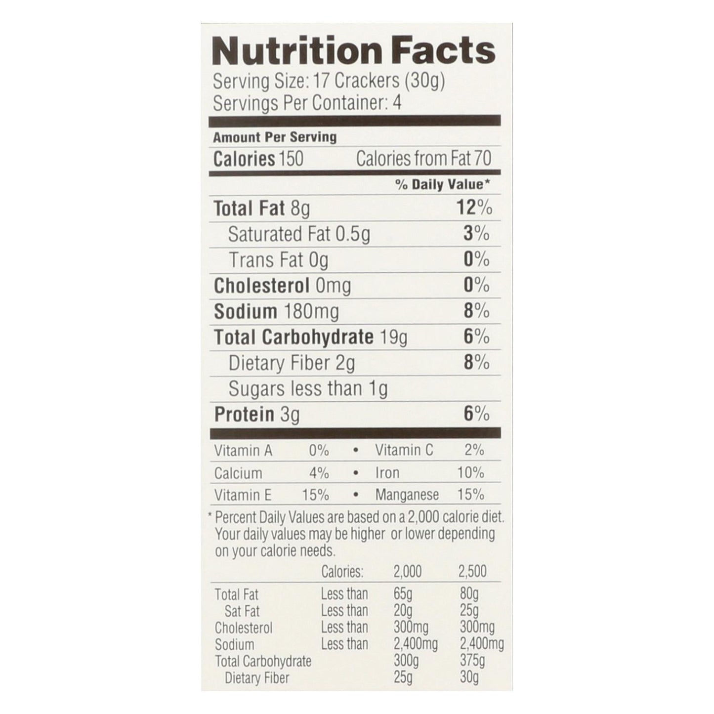 Simple Mills Cracked Black Pepper Almond Flour Crackers Case of 6 4.25 Oz