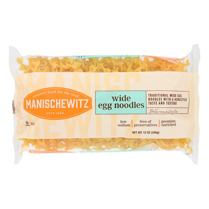 Manischewitz Broad Egg Noodles, 12 oz (Pack of 12)