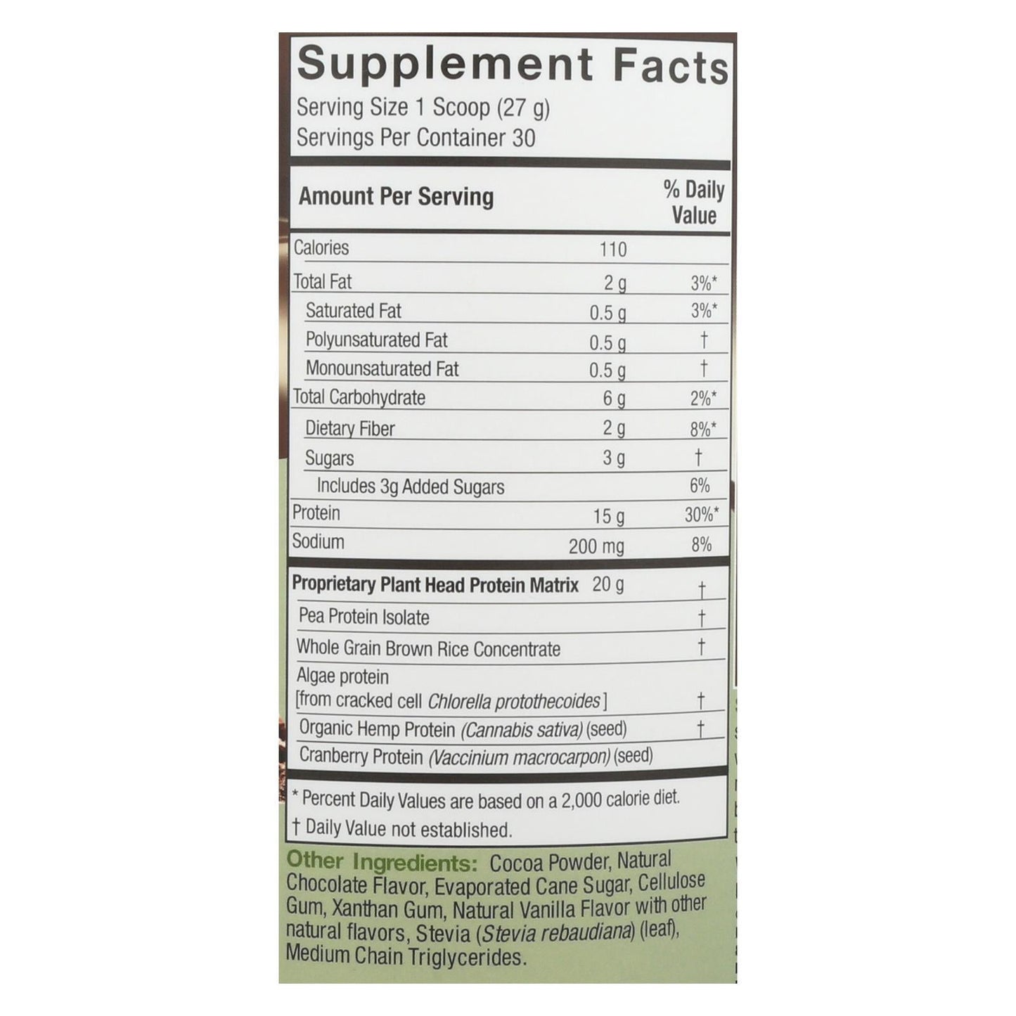 Genceutic Naturals Chocolate Plant-Based Protein (1.7 Lbs)