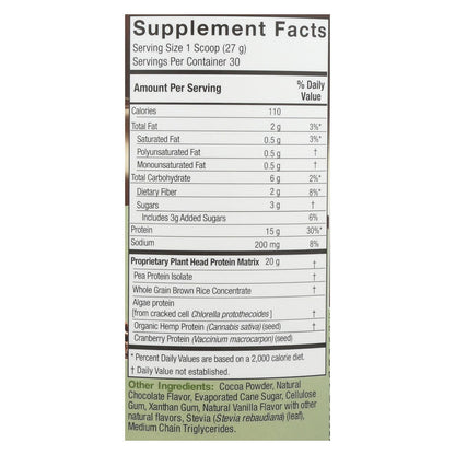 Genceutic Naturals Chocolate Plant-Based Protein (1.7 Lbs)